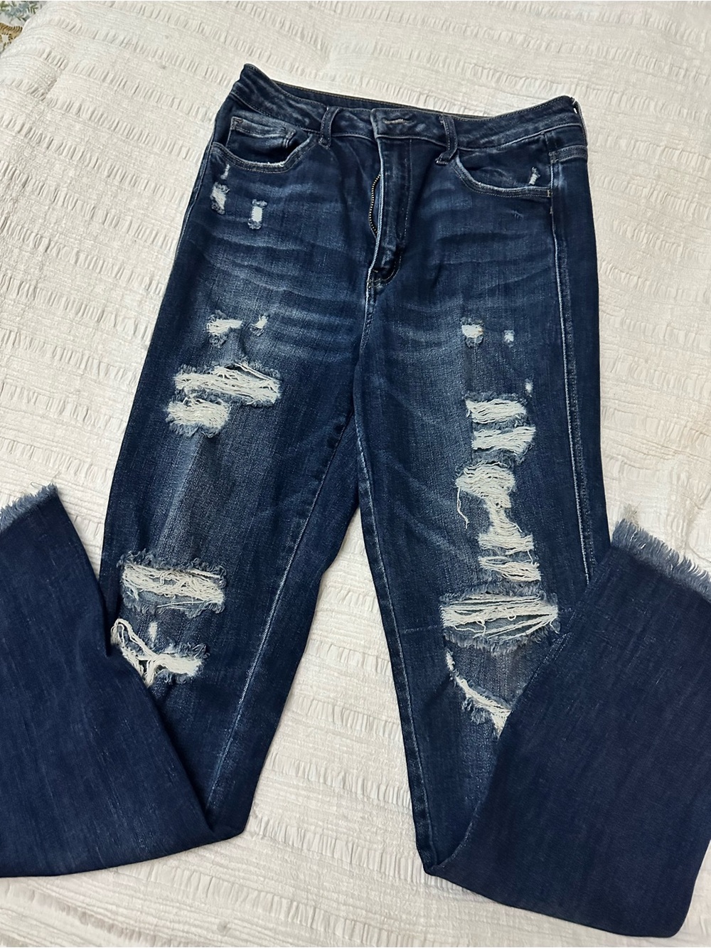 Flying Monkey Dark Blue Denim Jeans with Copper Hardware